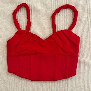 Lovers + Friends Red Starling Corset Top